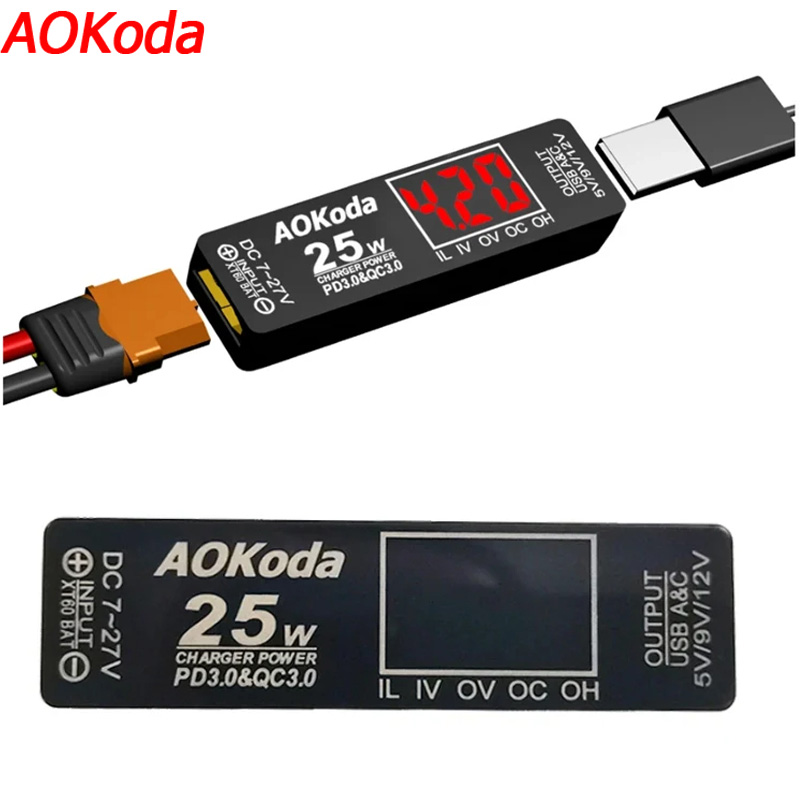 Drone Battery Balance Charger - AOKoda XT60 - PD3.0 Lipo Pil