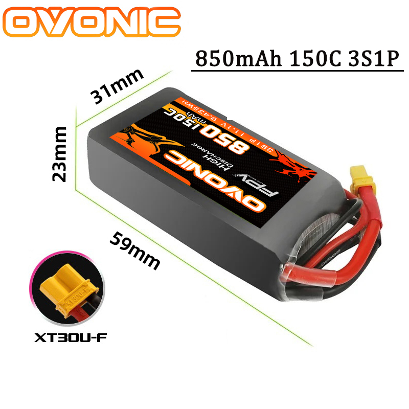 OVONIC 150C 850mAh Lipo Pil 3S - Drone Battery 6S incelemesi ve fiyatı
